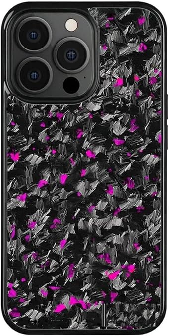 Funda Premium para iPhone con Textura Mármol Obsidiana Violeta