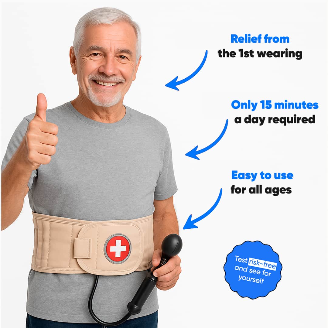 360 Decompression Belt Inflatable Lumbar Support for Lower Back Pain Relief