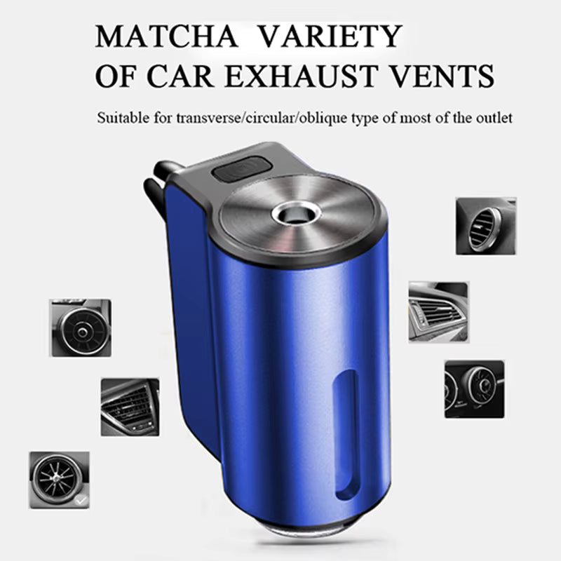 Smart Car Aroma Diffuser – Rechargeable USB Vent Clip (Blue)