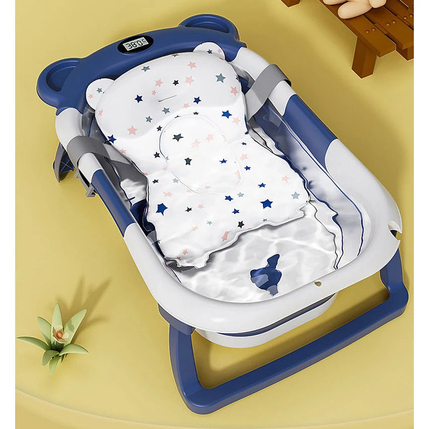 Babies Portable Square Folded Plastic Bathtub Set