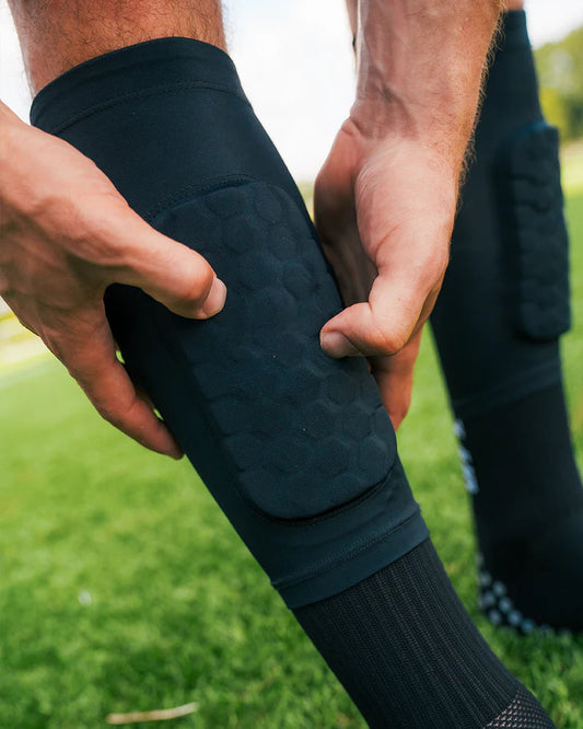EVA Foam Soccer Shin Guard – Lightweight Compression Sleeve with Anti-Slip Triangular Protection (Adults/Youth)