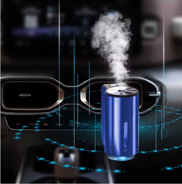 Smart Car Aroma Diffuser – Rechargeable USB Vent Clip (Blue)