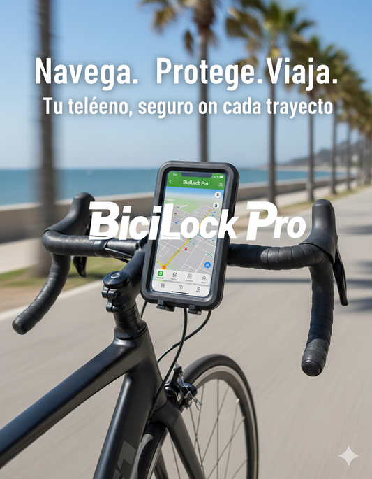 BiciLock Pro Soporte de teléfono universal Étanche para Moto y Vélo – Rotación 360°