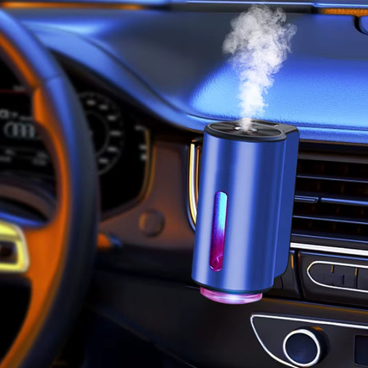 Smart Car Aroma Diffuser – Rechargeable USB Vent Clip (Blue)