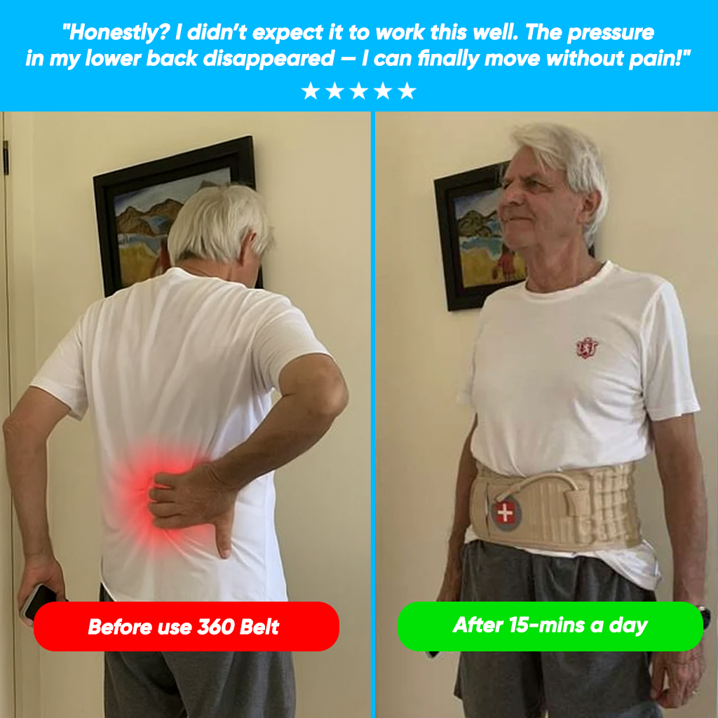 360 Decompression Belt Inflatable Lumbar Support for Lower Back Pain Relief