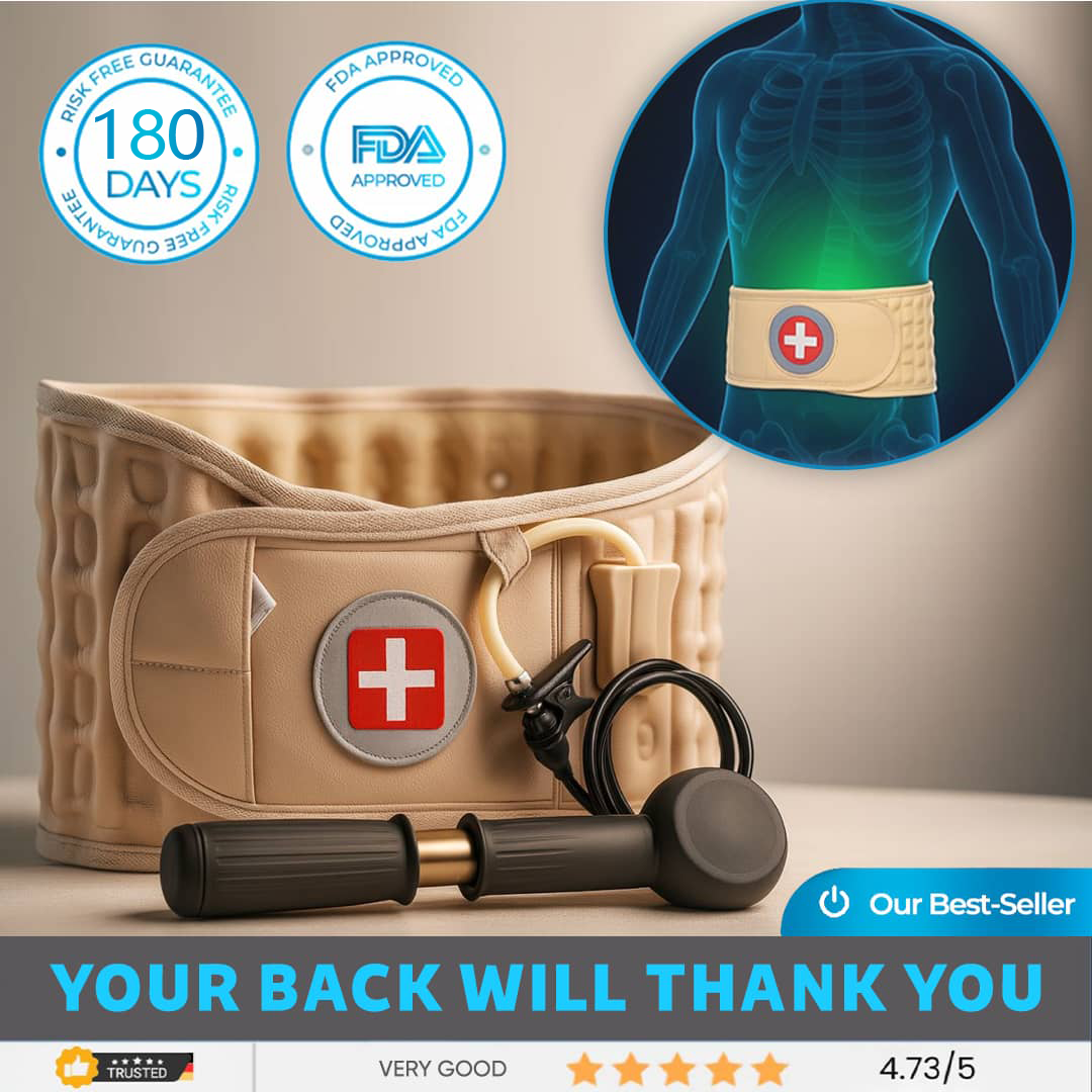 360 Decompression Belt Inflatable Lumbar Support for Lower Back Pain Relief